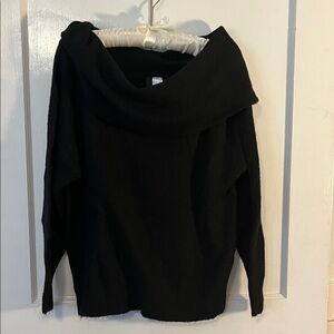 H and M divided Black Off-Shoulder Sweater